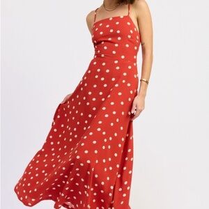 Polka Dot Red Maxi Dress